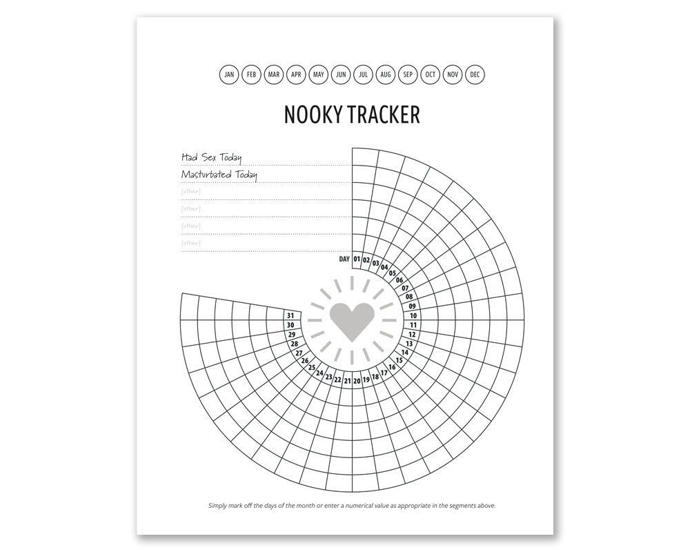 Nooky Planner Daily Sex Tracker